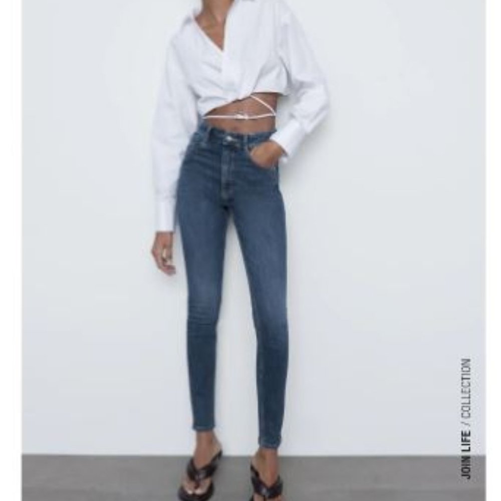 Zara Hi-rise Sculpt Jeans (Dark Blue)